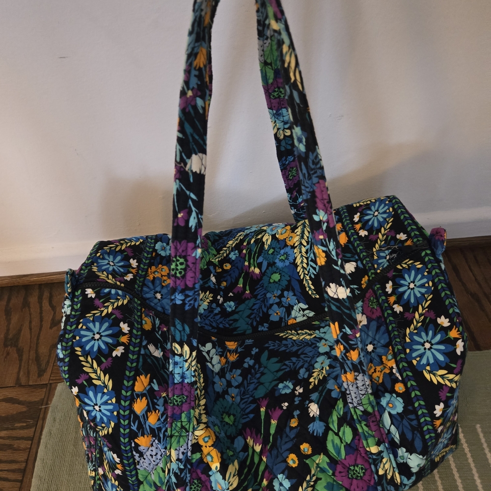 Vera Bradley Navy Floral Duffle Bag